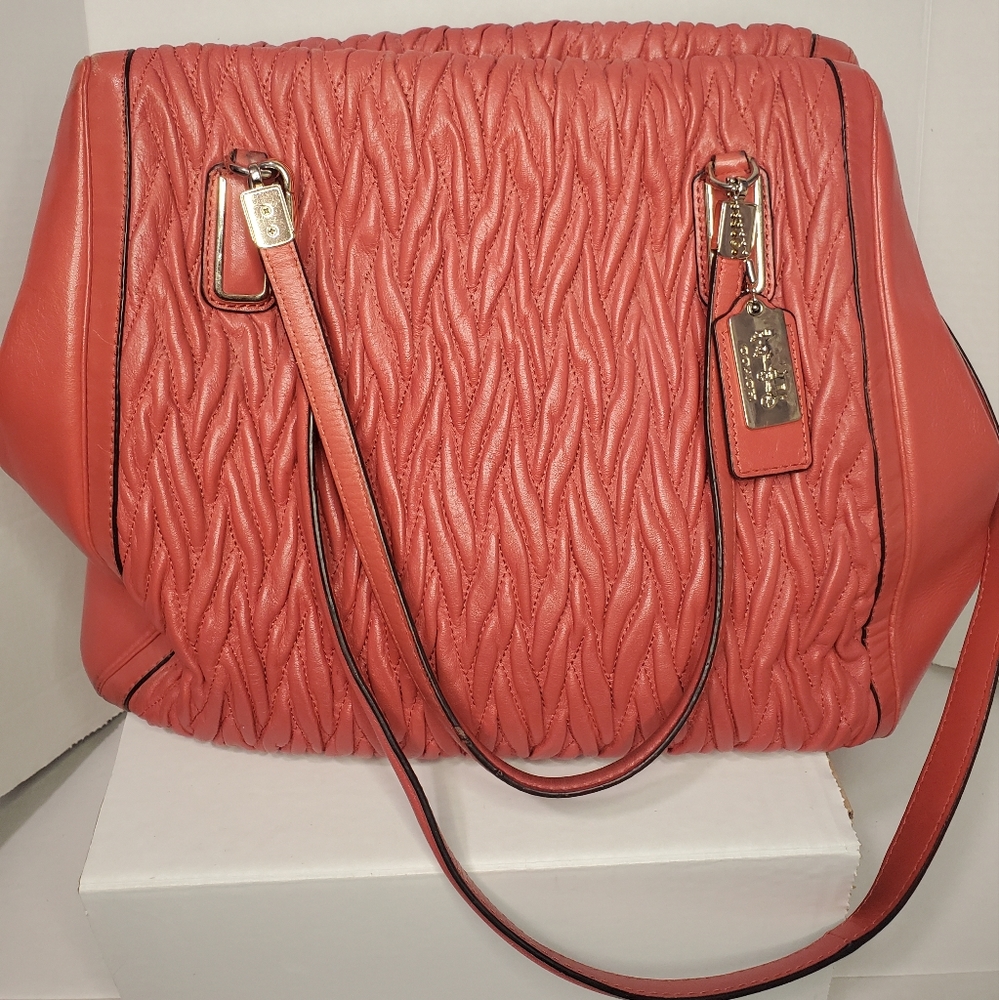 Coach Madison Gathered Leather Twist Bag